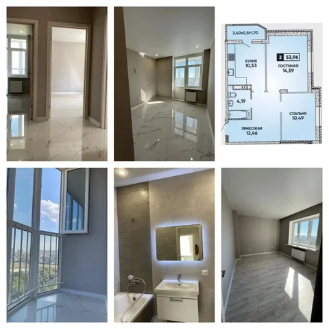 Квартира в ЖК Губернский, Краснодар, 55м2, новый ремонт - Аренда в Краснодар