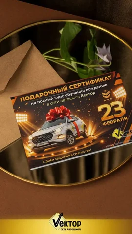 Сертификат на обучение в автошколе к 23 февраля - Продажа в Краснодар