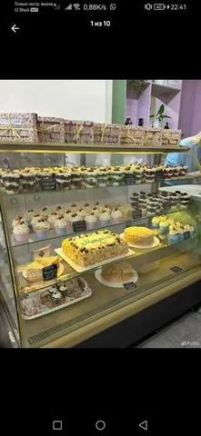 Продажа кондитерской витрины Carboma 1370 мм и оборудования для кафе - Магазин в Краснодар