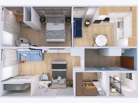 Трехкомнатная квартира в центре Нагорная - Паркинг в Краснодар