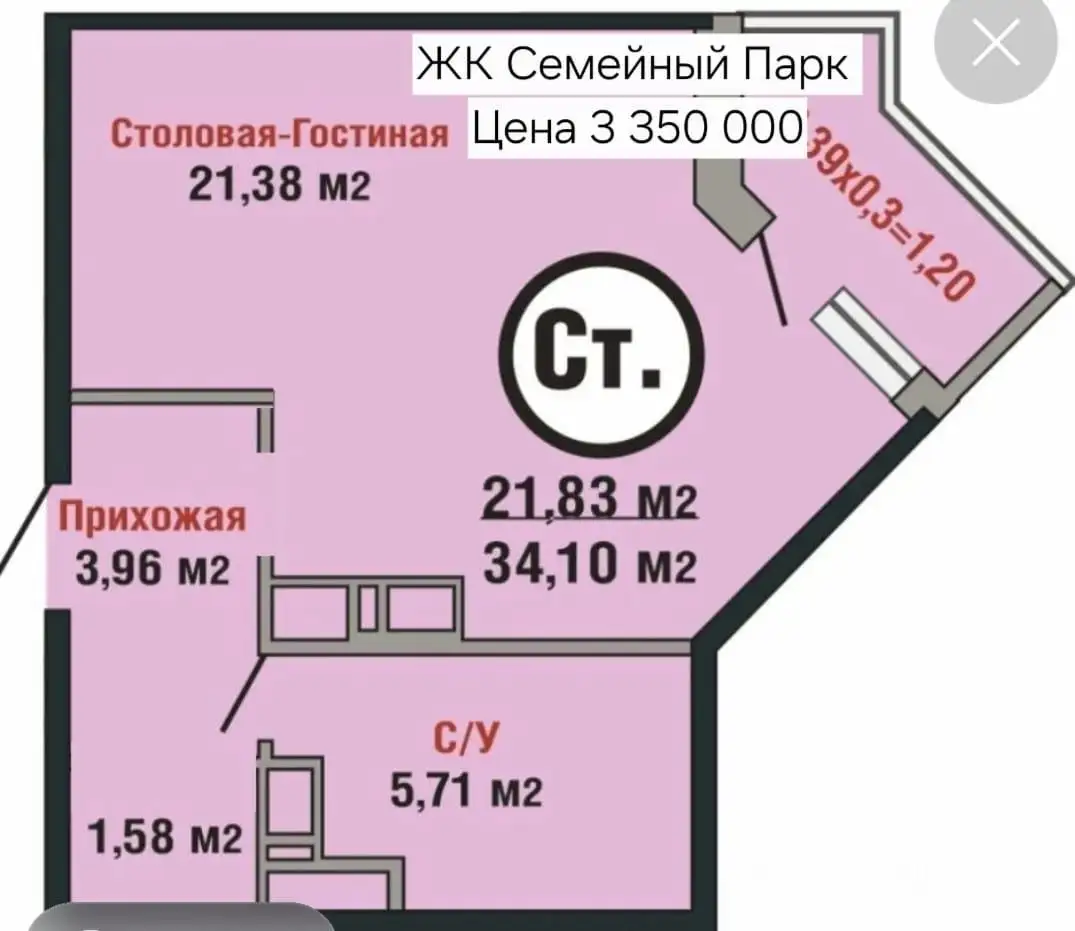Продажа квартиры в ЖК Семейный Парк - Квартиры (Недвижимость) в Краснодар