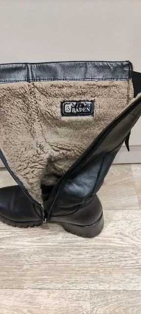 Зимние сапоги Baden черные кожаные размер 38 - Одежда в Иркутск