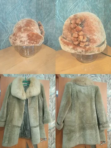 Шапка и шуба из натурального мутона - Одежда в Иркутск