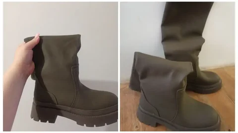 Ботфорты цвета хаки 37 размера с мехом - Обувь в Иркутск