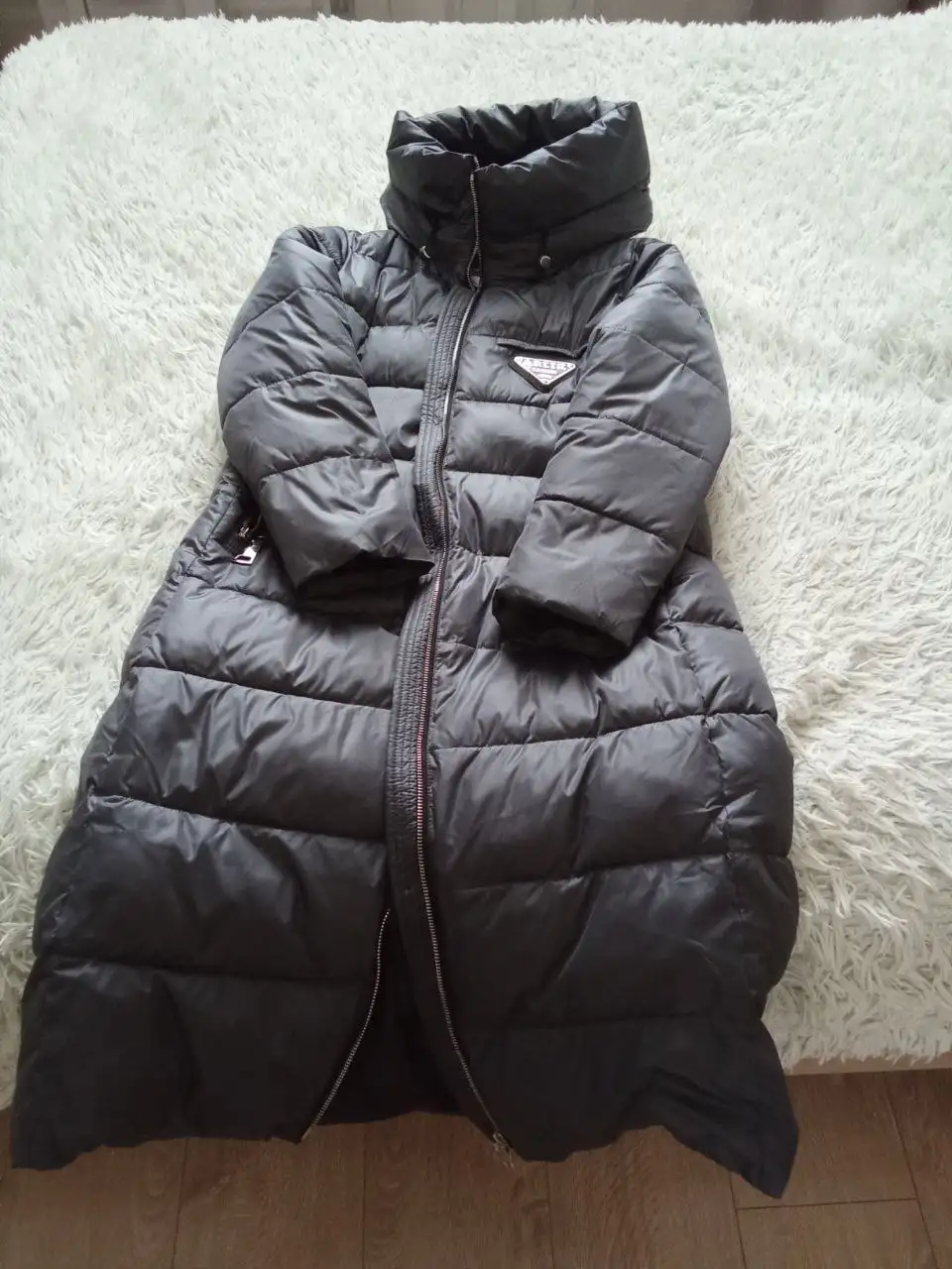 Женская серая удлиненная куртка 48-50 - Верхняя одежда (Одежда) в Иркутск