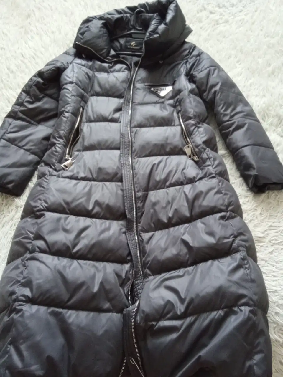 Женская серая удлиненная куртка 48-50 - Верхняя одежда (Одежда) в Иркутск