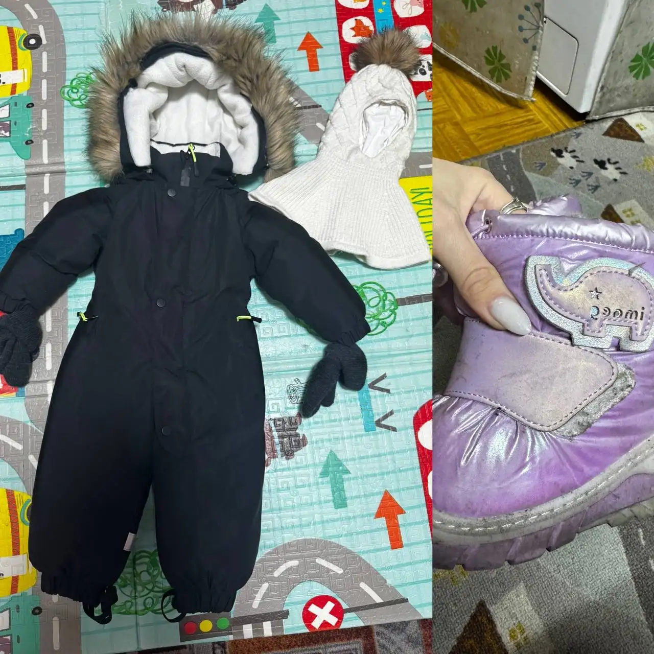 Зимний комбинезон с сапожками и аксессуарами - Одежда (Товары для детей) в Иркутск