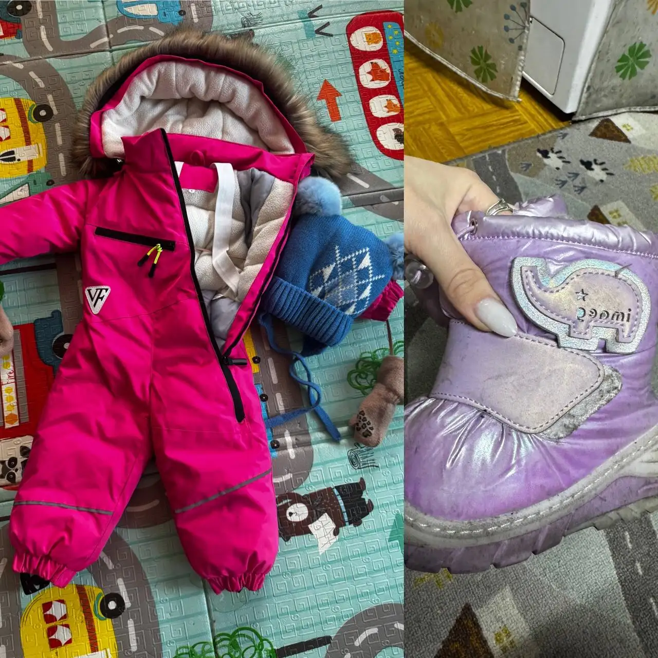 Зимний комбинезон с сапожками и шапкой - Одежда (Товары для детей) в Иркутск