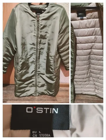 Женская удлинённая куртка-бомбер O'STIN оливкового цвета - Одежда в Иркутск