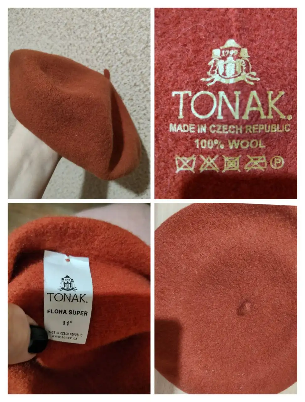 Женский берет терракотового цвета - Головные уборы (Одежда) в Иркутск