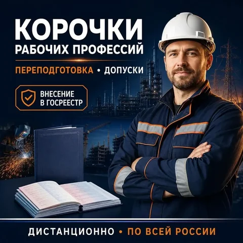 Оформление и получение корочек рабочих профессий - Обучение в Неизвестно