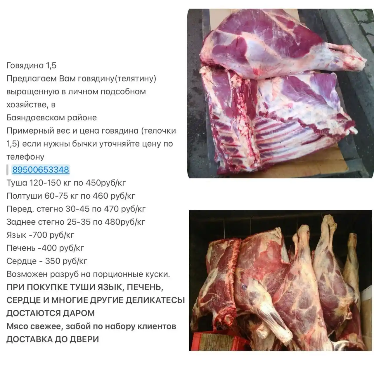 Продажа говядины - Хобби и отдых в Иркутск