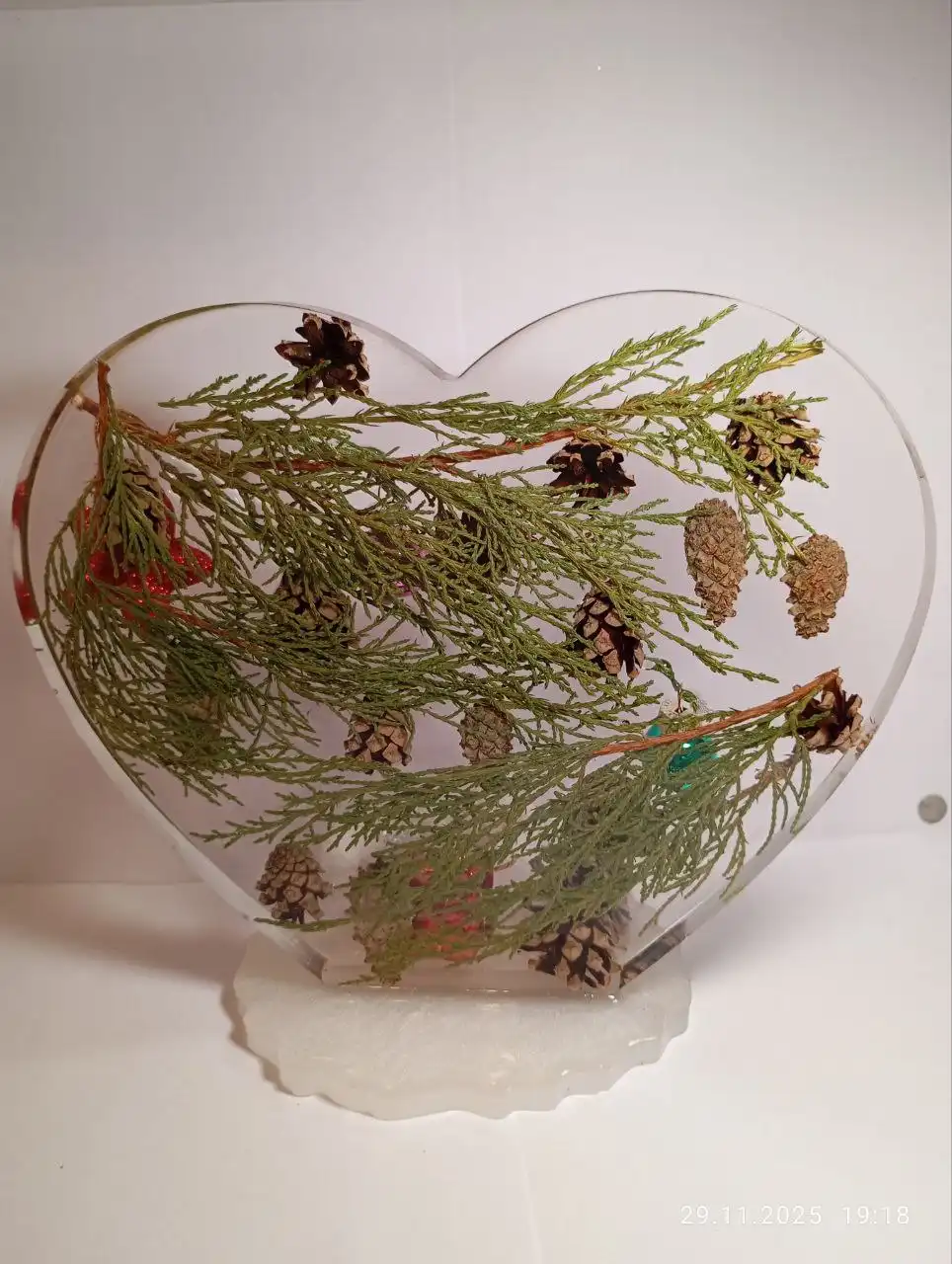 Новогодняя экспозиция из эпоксидной смолы 'Новый год в лесу'