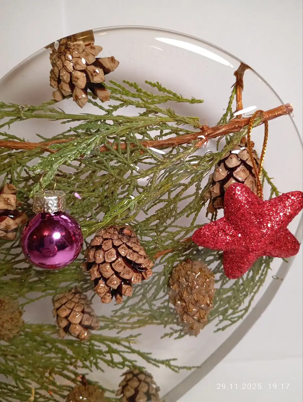 Новогодняя экспозиция из эпоксидной смолы 'Новый год в лесу'