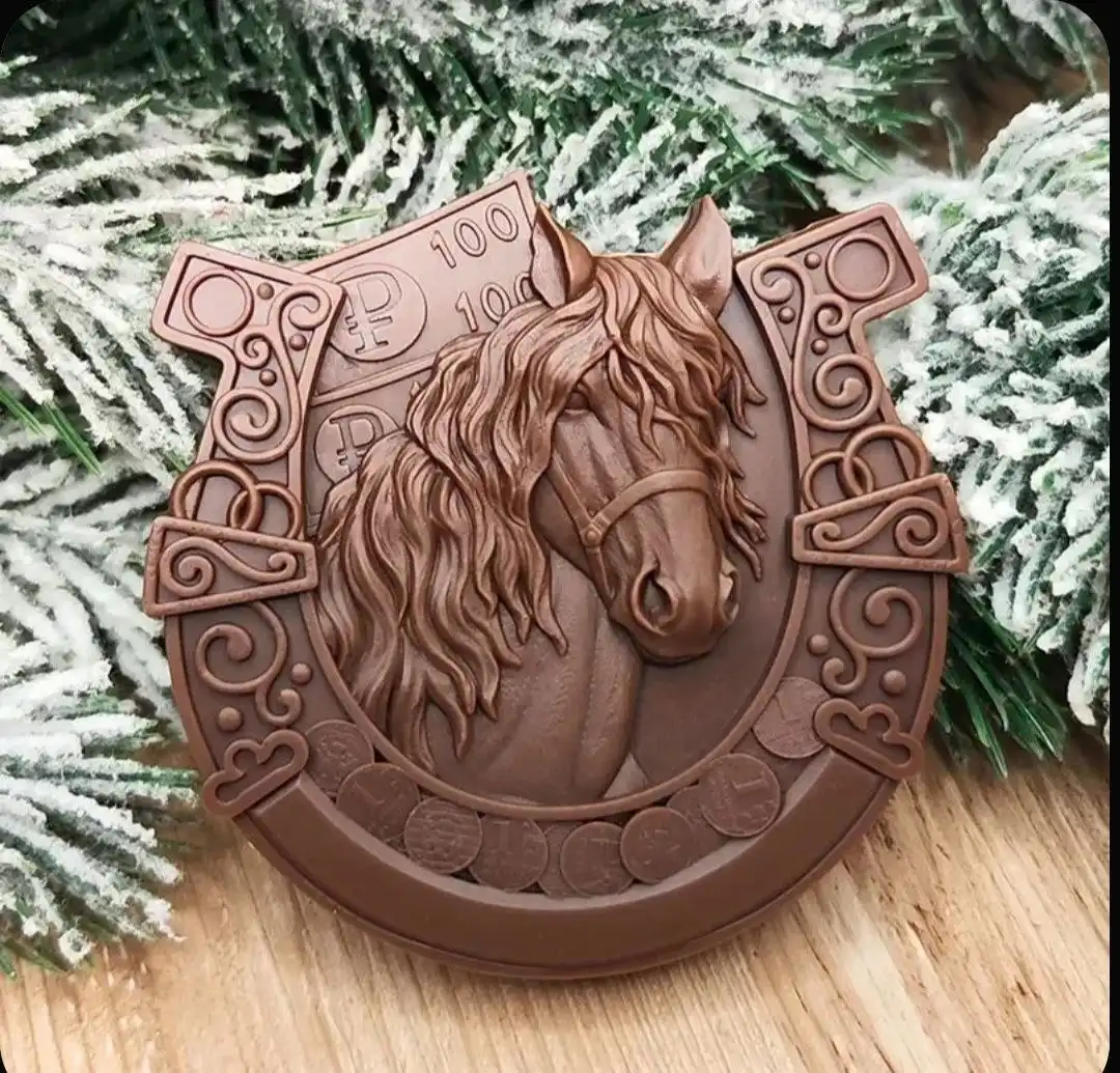 Подкова из шоколада размер 7,5*7,5 вес 50 гр