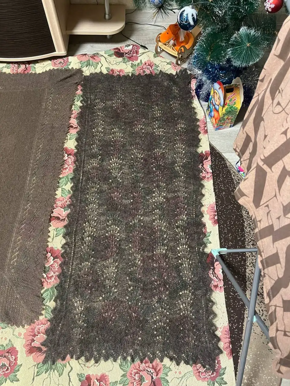 Шарф палантин из пуха Губерлинских коз