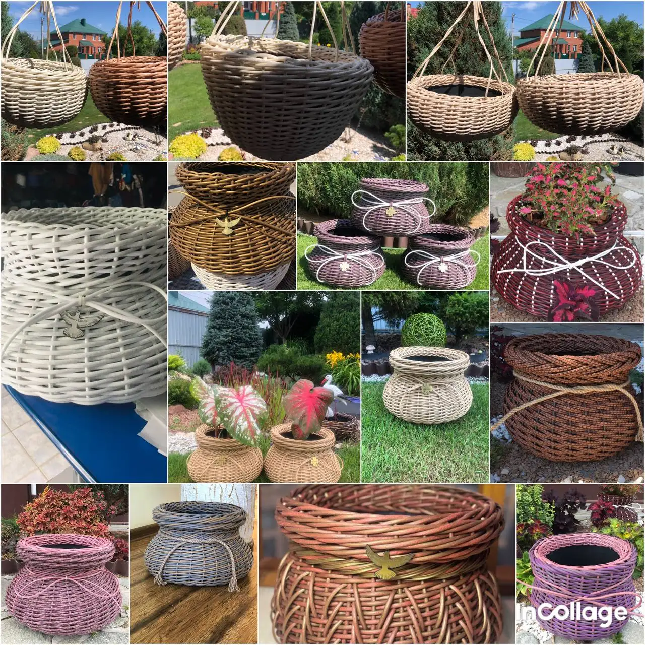 Кашпо Башмак из ротанга ручной работы - Для дома и дачи в Орск-Новотроицк