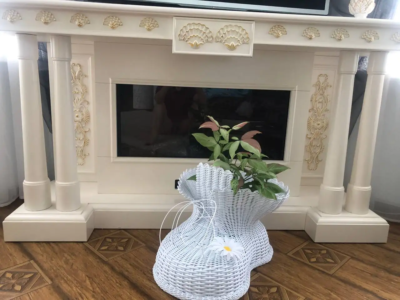 Кашпо башмак из ротанга ручной работы - Кашпо (Для дома и дачи) в Орск