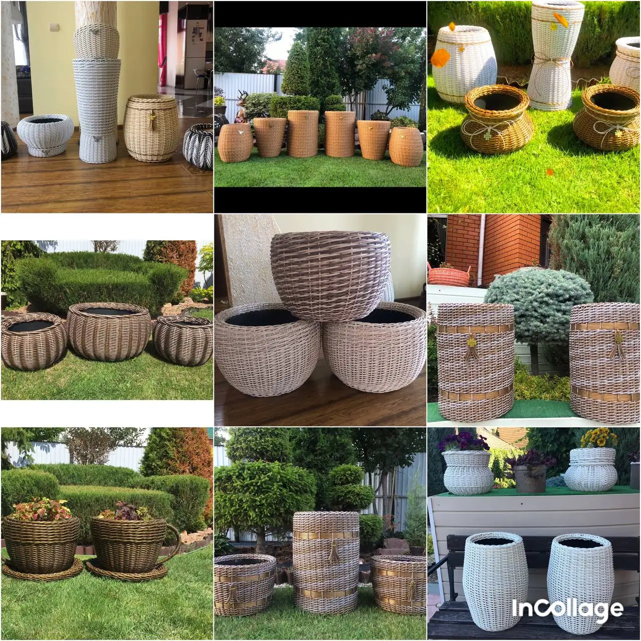 Кашпо из ротанга ручной работы - Кашпо (Для дома и дачи) в Орск