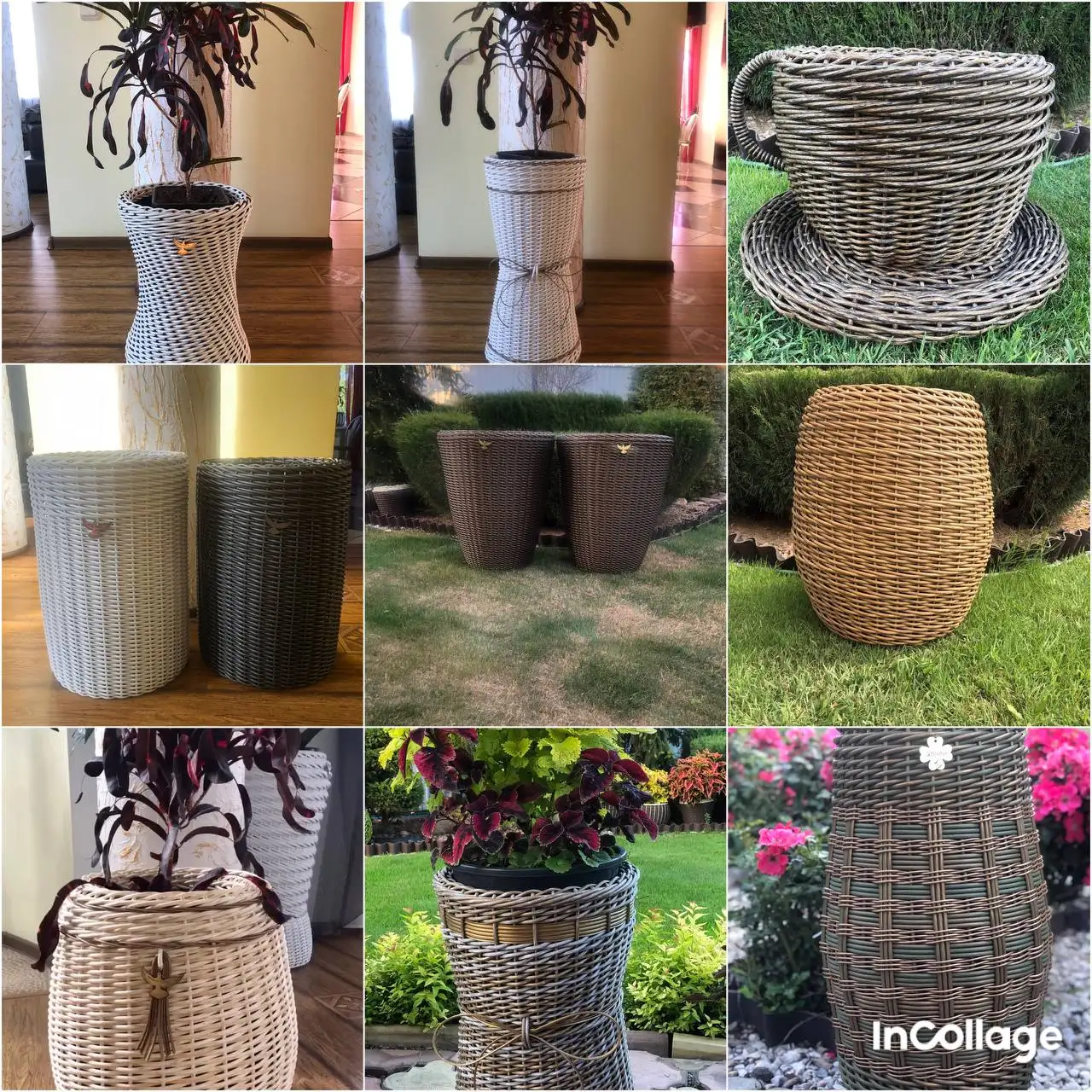 Кашпо из ротанга ручной работы - Кашпо (Для дома и дачи) в Орск