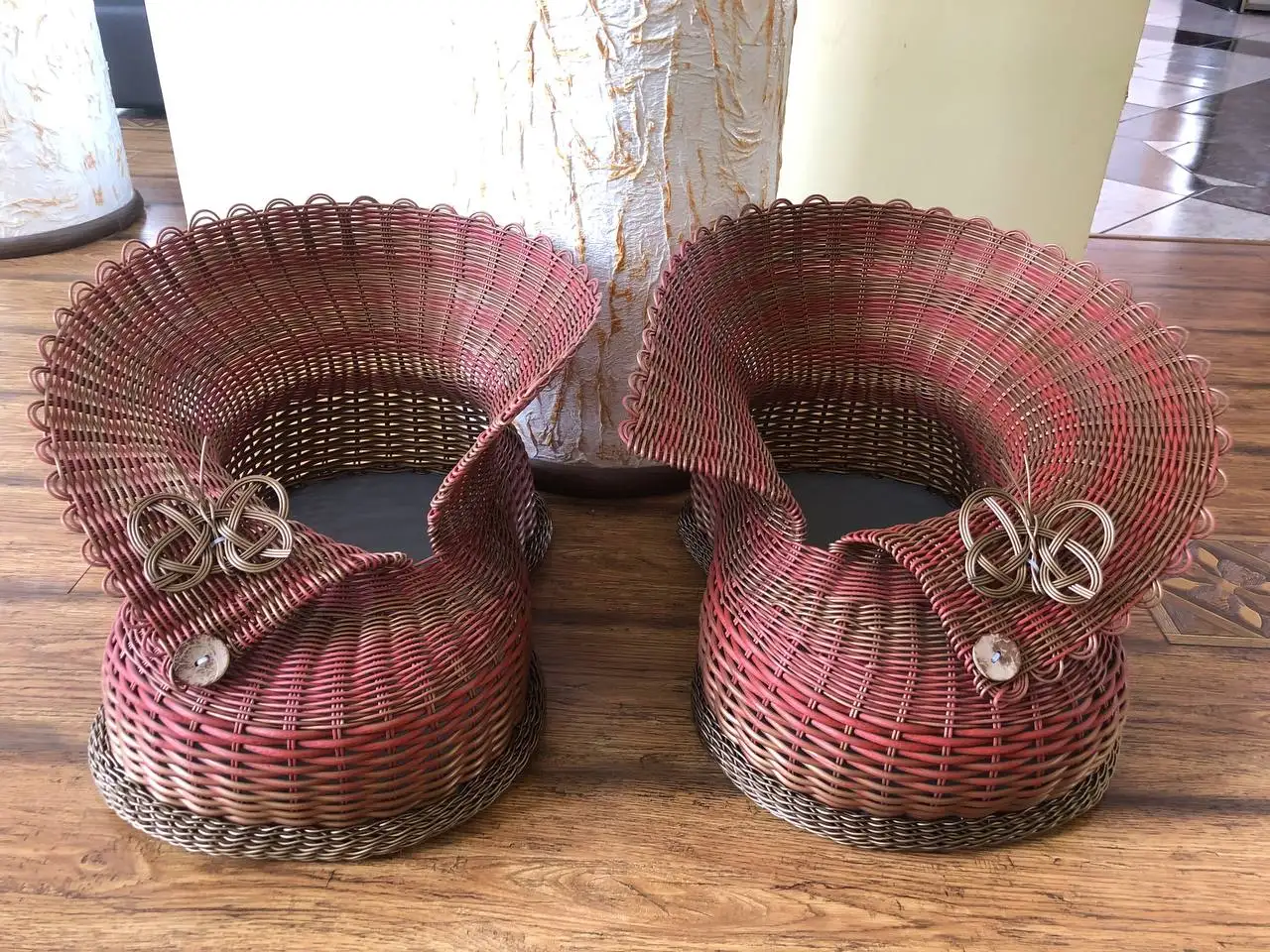 Кашпо из ротанга ручной работы для дома и сада - Кашпо (Для дома и дачи) в Орск