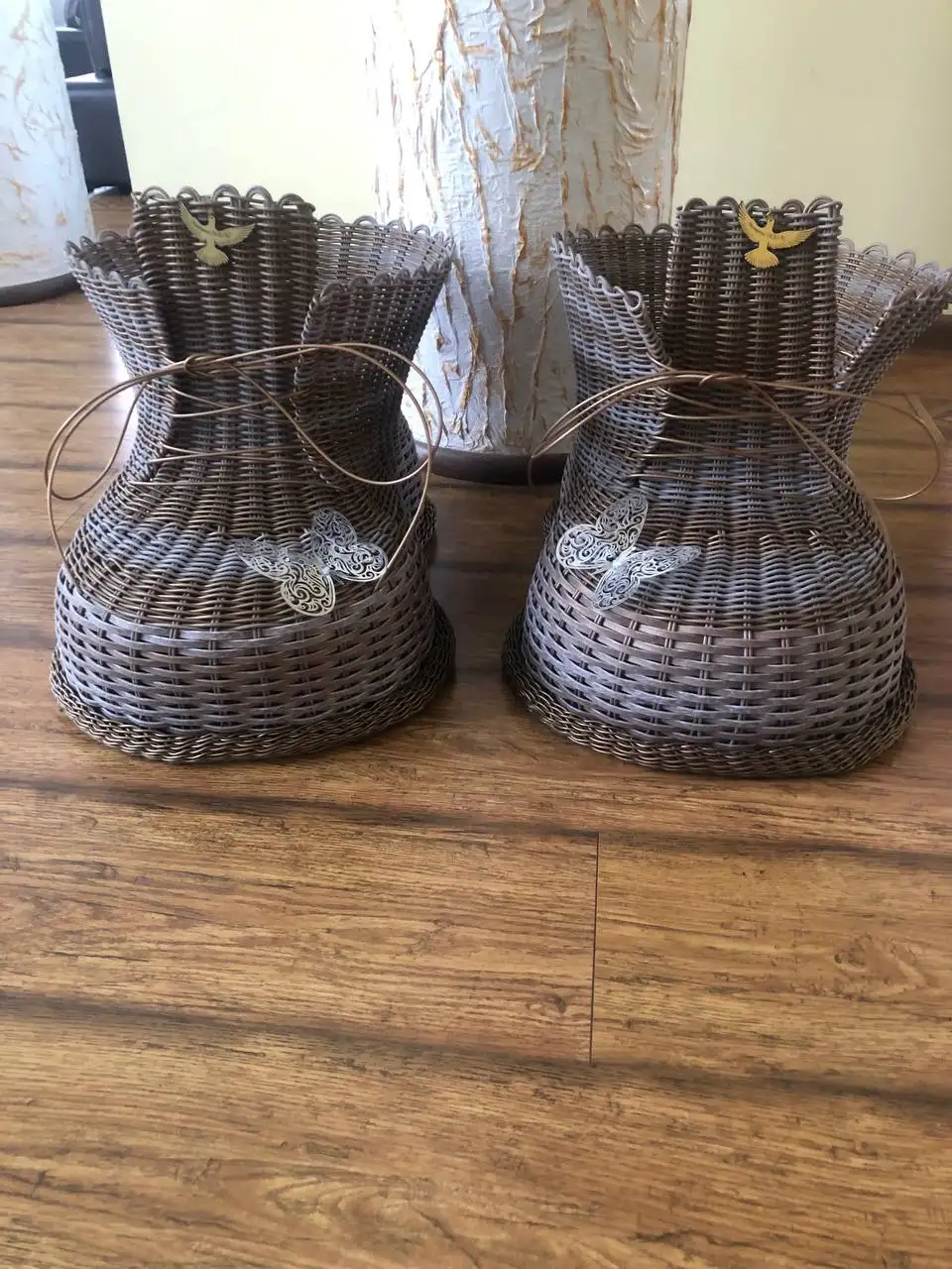 Кашпо из ротанга ручной работы для дома и сада - Кашпо (Для дома и дачи) в Орск