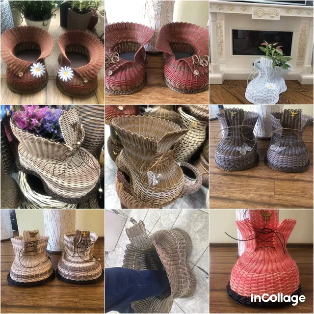 Кашпо и гнездо из экоротанга ручной работы для дома и сада - Спорт и отдых в Орск