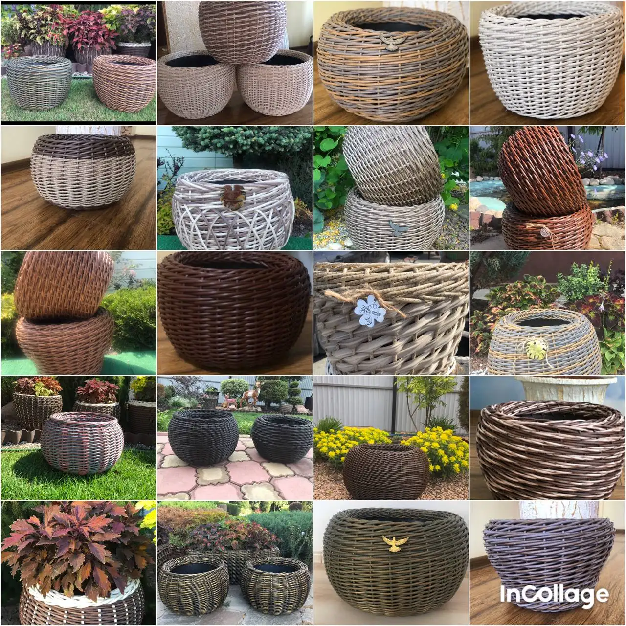 Кашпо из экоротанга ручной работы - Рукоделие (Хобби и отдых) в Орск