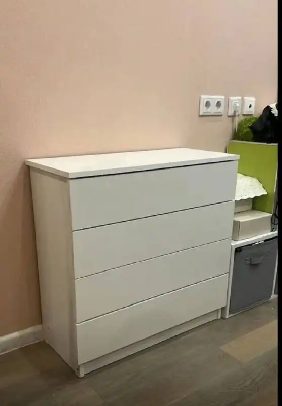 Новый комод белый и графит