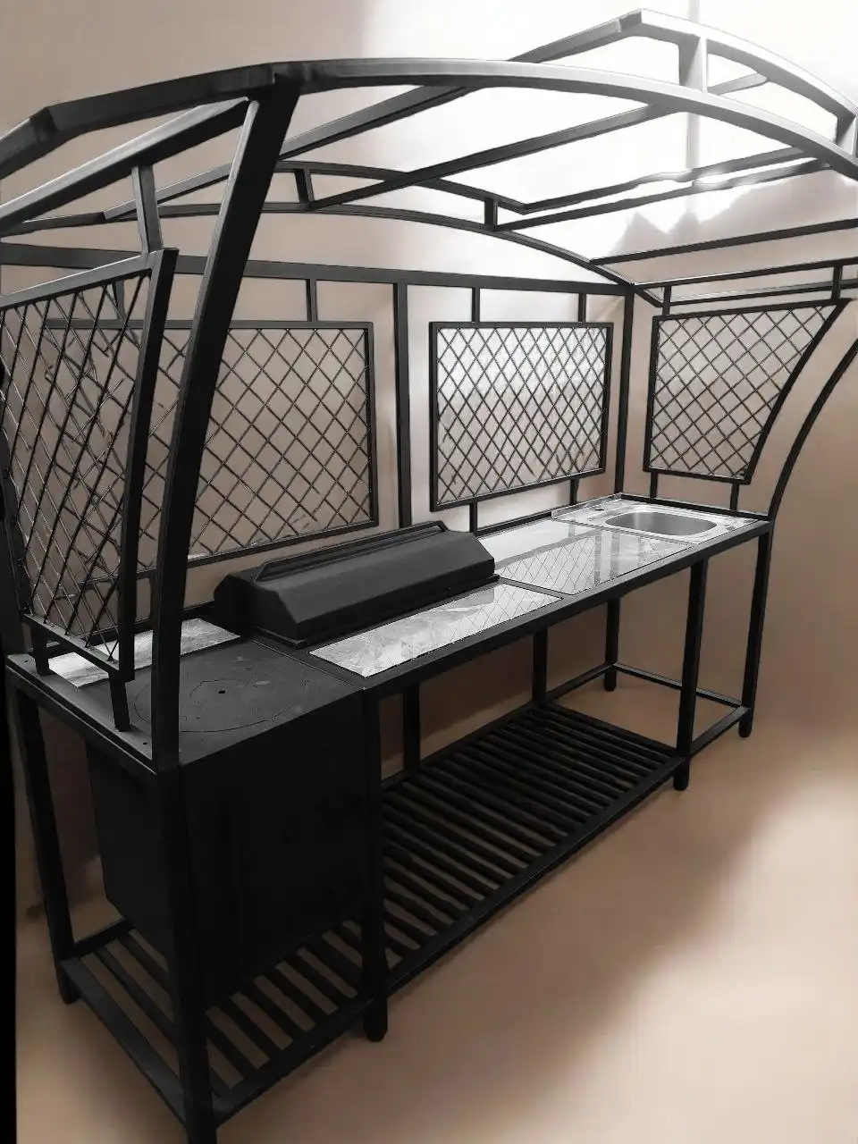 Мангальная зона с печью под казан и жаровней - Мангалы и барбекю (Для дома и дачи) в Кемерово