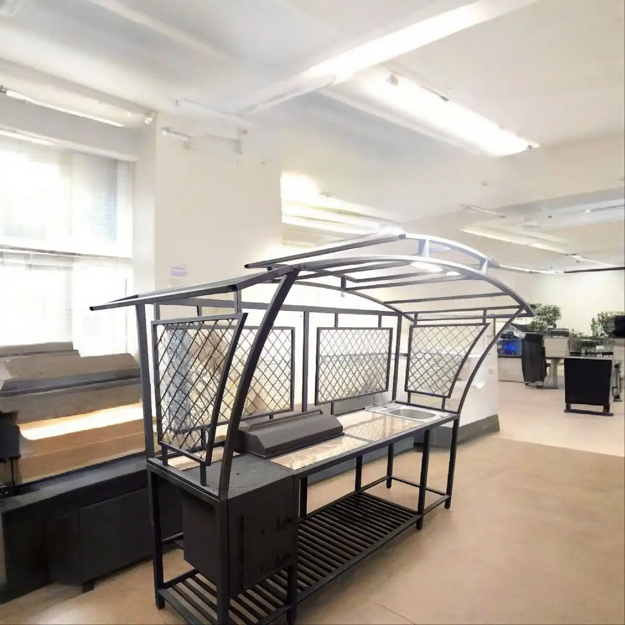 Мангальная зона с печью под казан и жаровней - Мангалы и барбекю (Для дома и дачи) в Кемерово