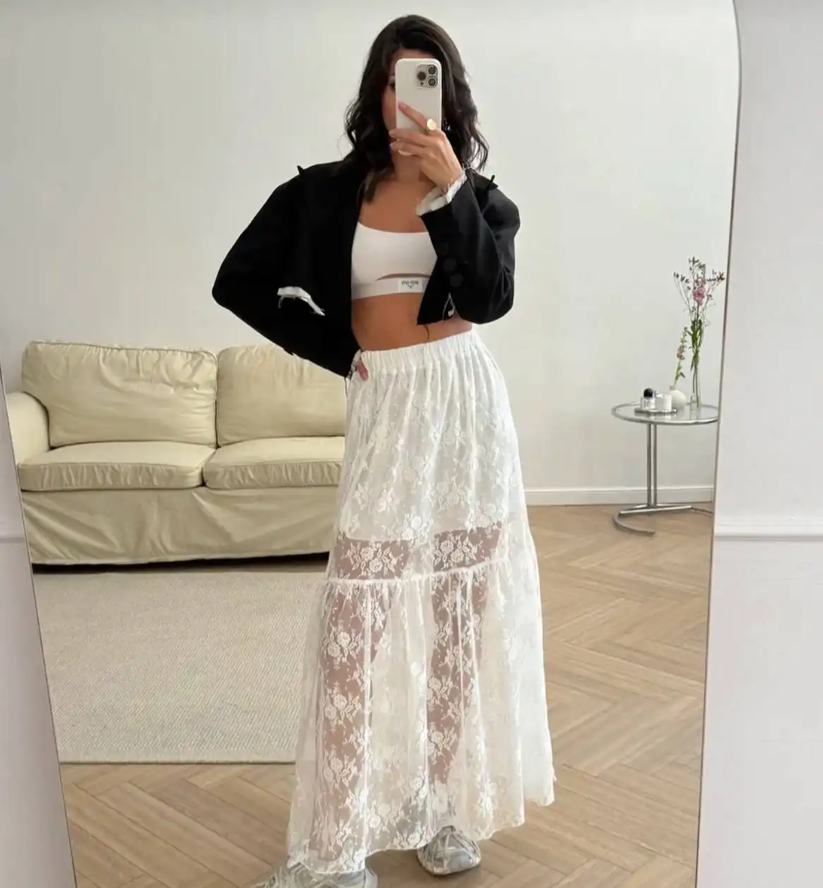 Кружевная юбка новая