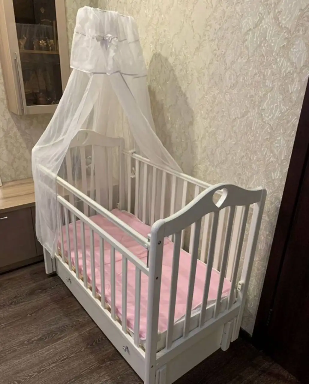 Детская кроватка с маятником и ящиком - Детская мебель (Товары для детей) в Пенза