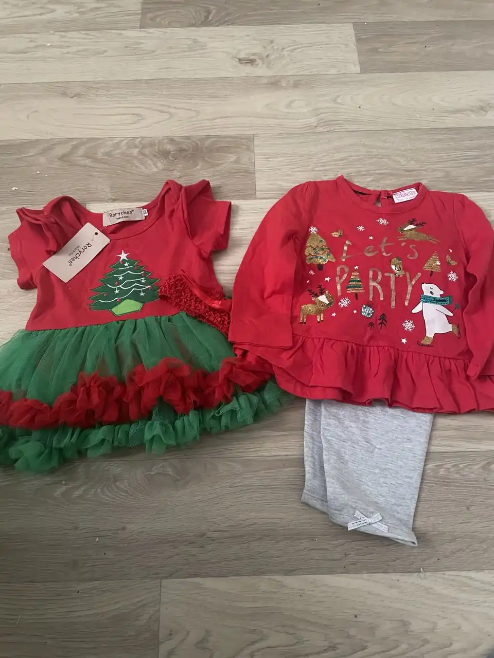 Новогоднее боди и костюм для девочки