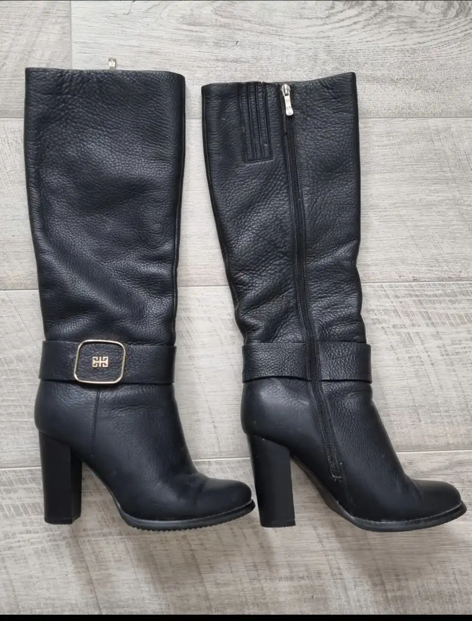 Качественные кожаные сапоги осень-зима размер 38