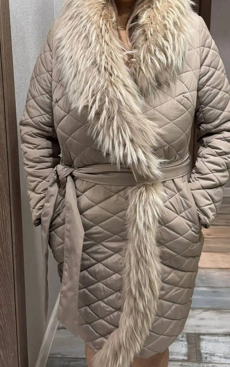 Куртка с мехом и поясом