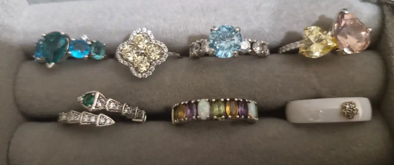 Серебряные кольца размеры 16-17