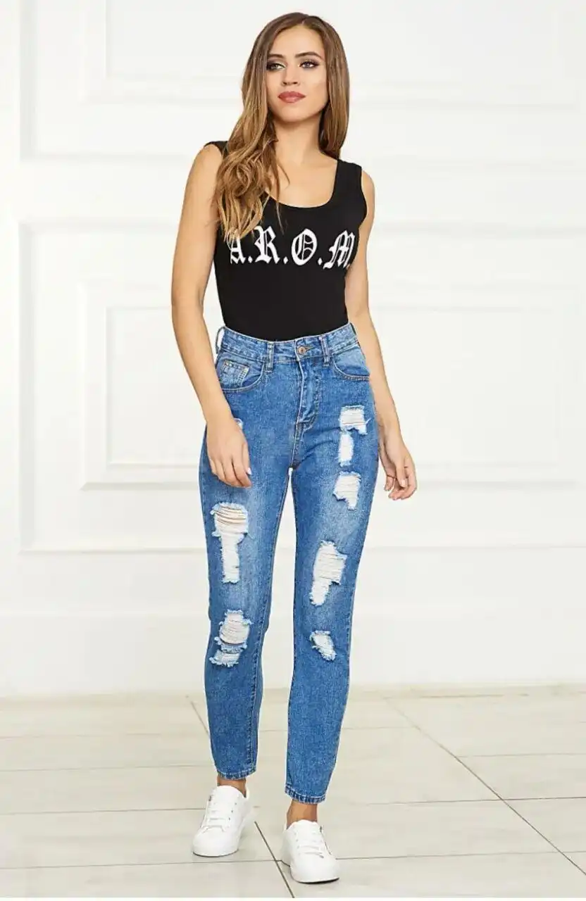 Новые рванные джинсы Abby размер 42 - Джинсы (Одежда) в Южно-Сахалинск