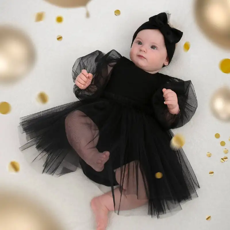 Продам детское черное платье с повязкой - Детская одежда (Товары для детей) в Южно-Сахалинск