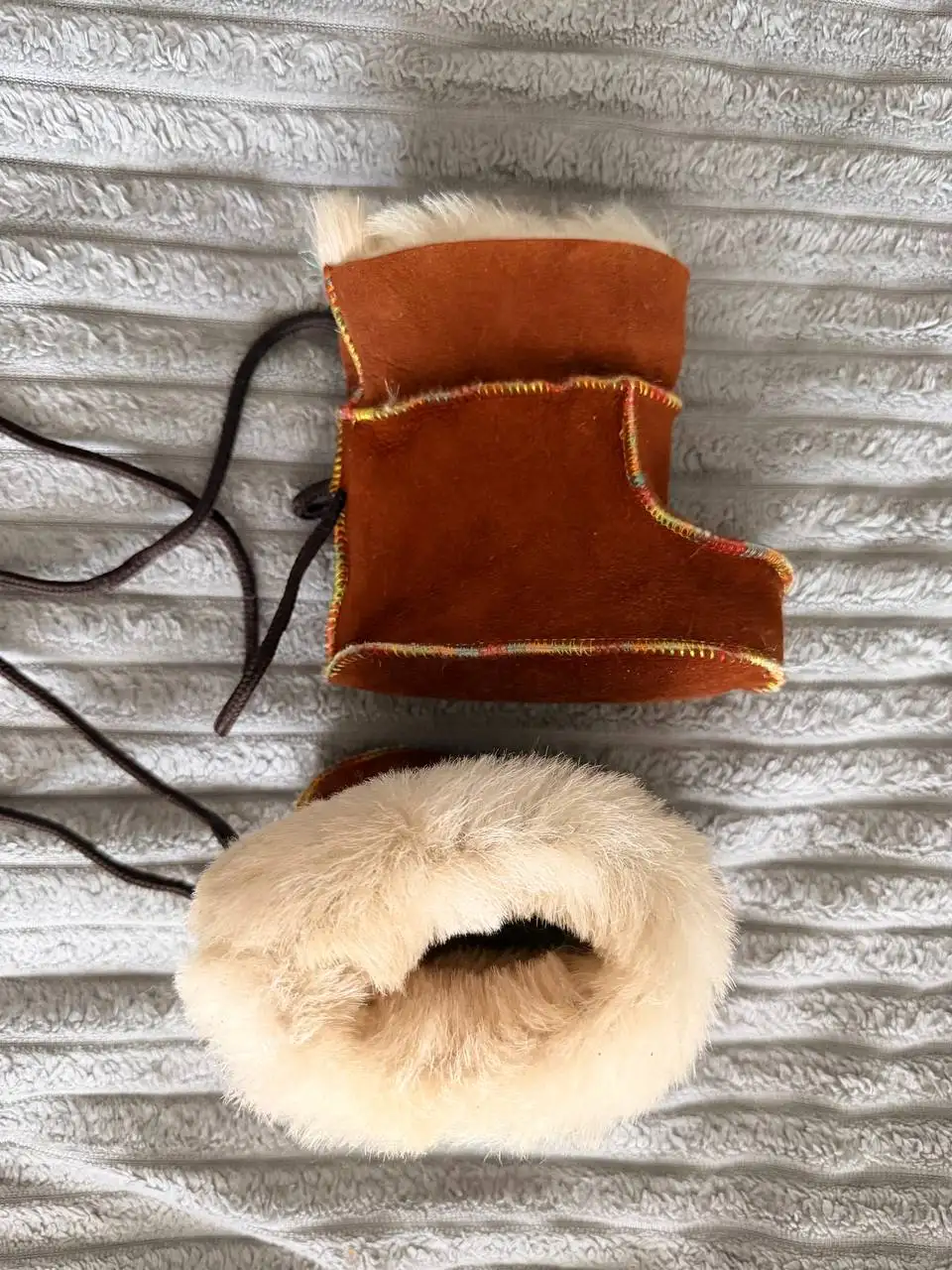 Пинетки натуральные кожа мех 12 см новые - Обувь (Товары для детей) в Южно-Сахалинск