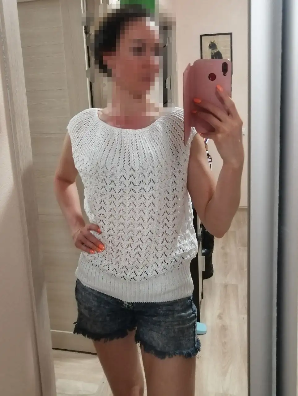 Продам новую белую вязаную кофточку - Женская одежда (Одежда) в Южно-Сахалинск