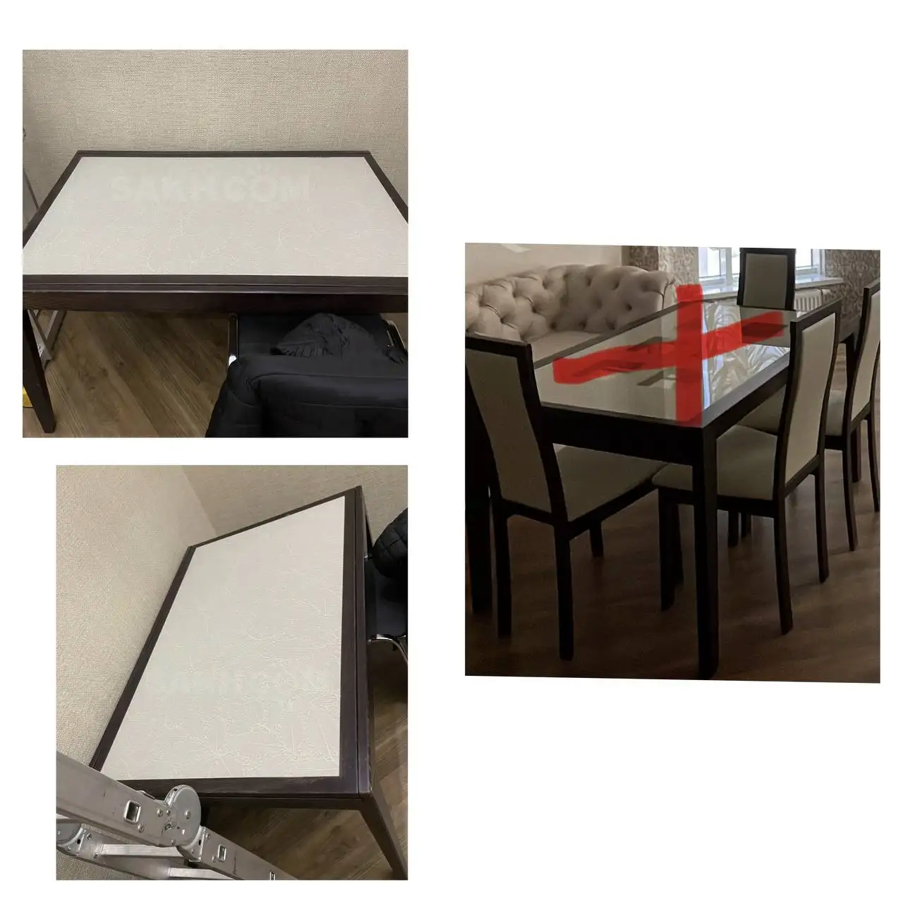 Стол раскладной 80-130 с 4 стульями б/у - Мебель (Для дома и дачи) в Анива