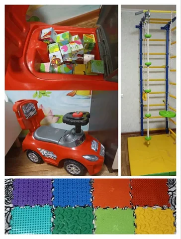 Шведская стенка, машинка с кубиками, массажные коврики - Разное в Минусинск
