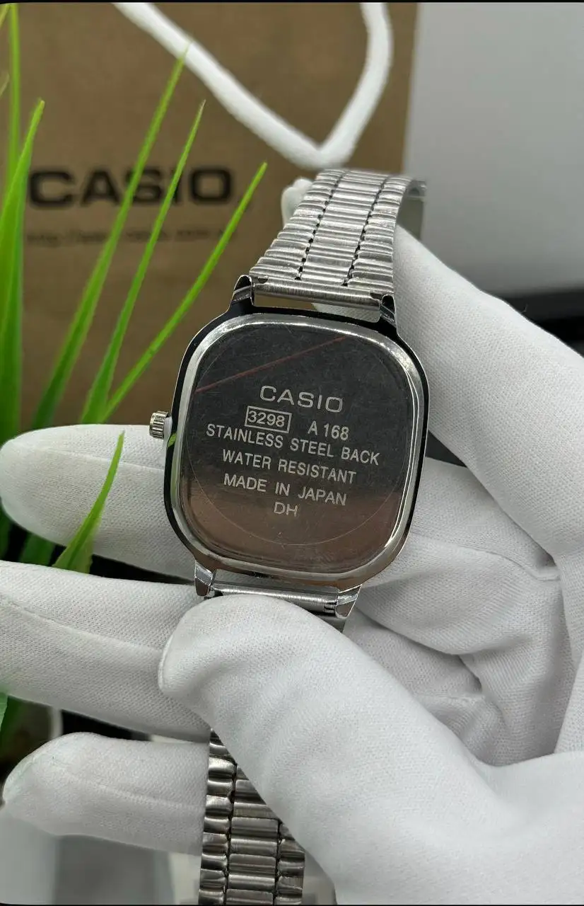 Casio Vintage часы серебристый корпус черный циферблат - Аксессуары (Барахолка) в Минусинск