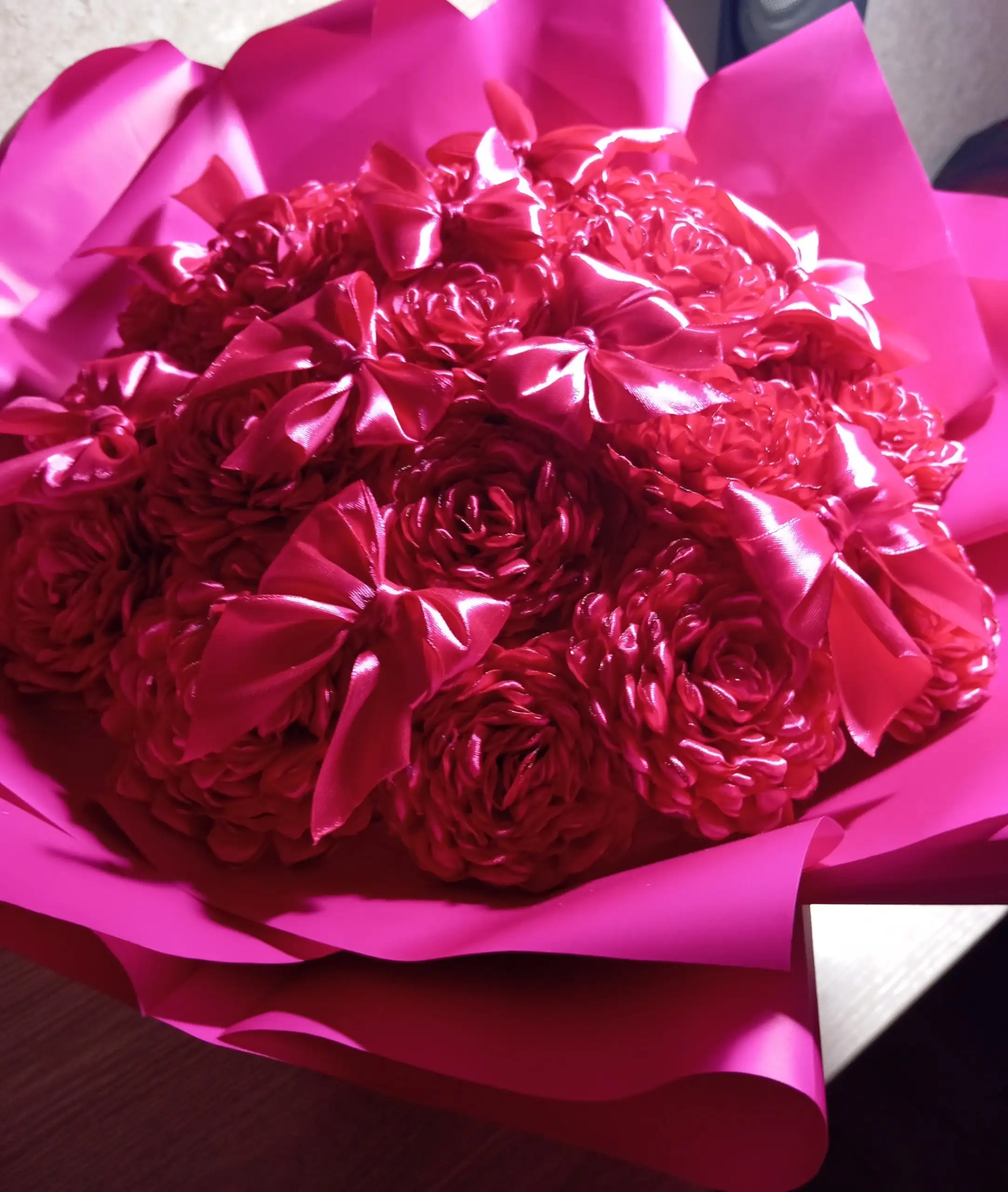 Букет из атласных лент (19 цветов) - Хобби и отдых в Минусинск