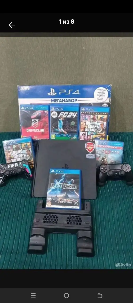 Игровая приставка Sony PlayStation 4 1 ТБ с играми и аксессуарами - Игровые приставки (Электроника) в Минусинск