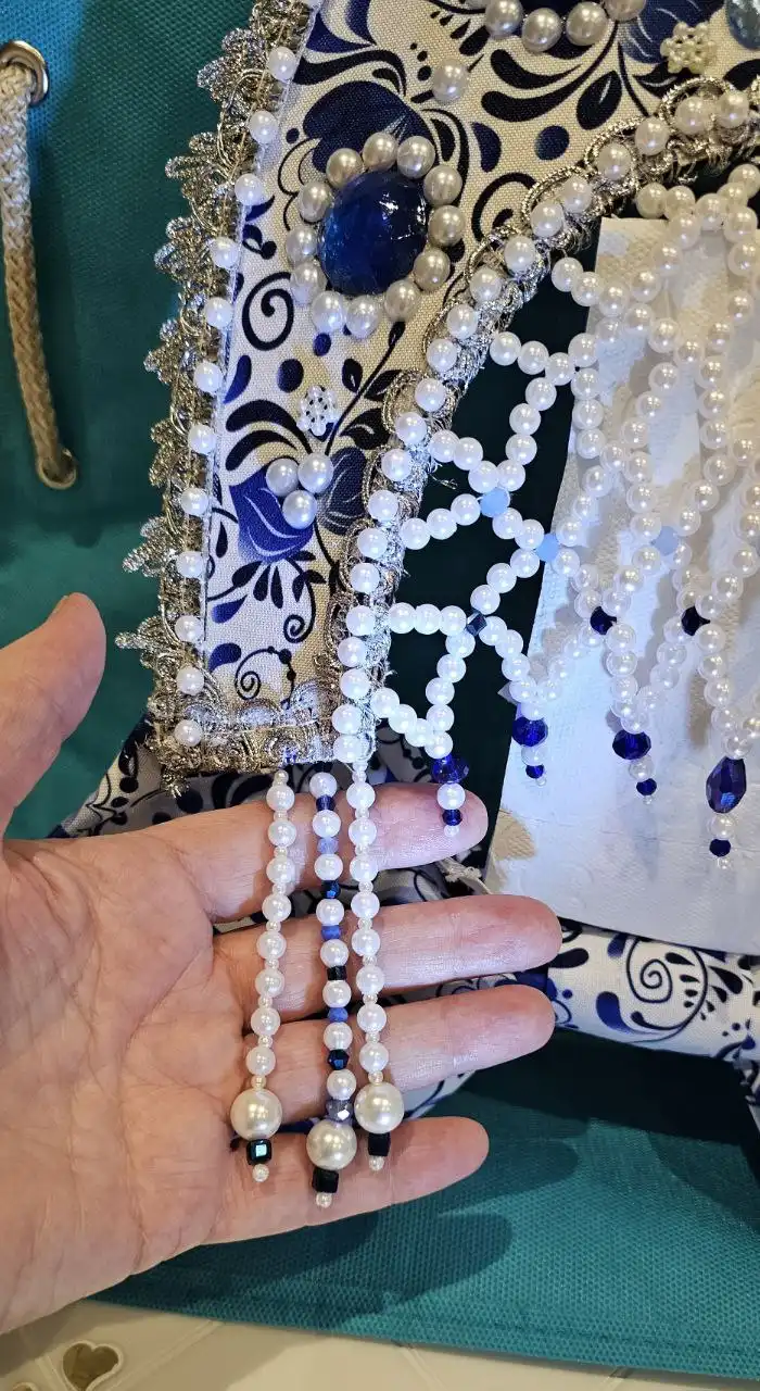 Новый кокошник Гжель ручной работы