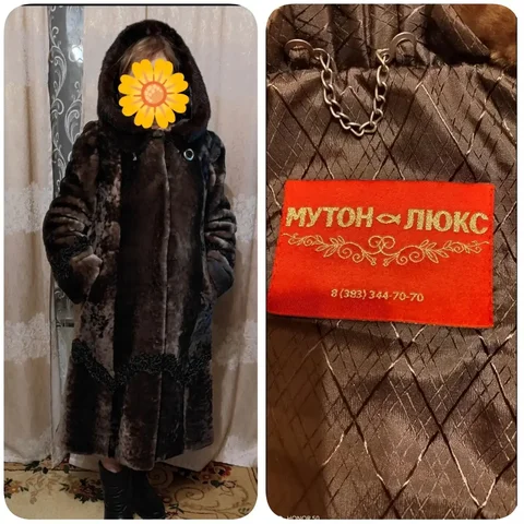 Мутоновая шуба НОВАЯ Размер 50-52 - Одежда в Новосибирск