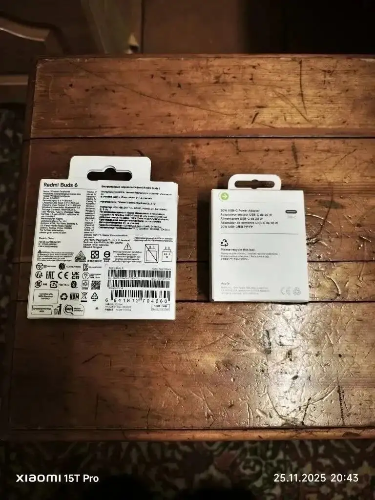 Продажа новых беспроводных наушников Redmi Buds 6 и зарядного блока для iPhone - Аксессуары для телефонов (Электроника) в Алтайское