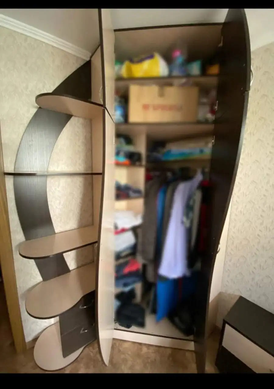 Шкаф 90/90см с полками и кроватью - Мебель (Для дома и дачи) в Новосибирск